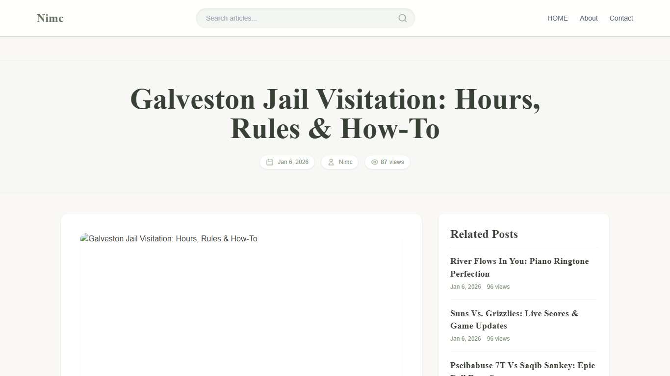 Galveston Jail Visitation: Hours, Rules & How-To
